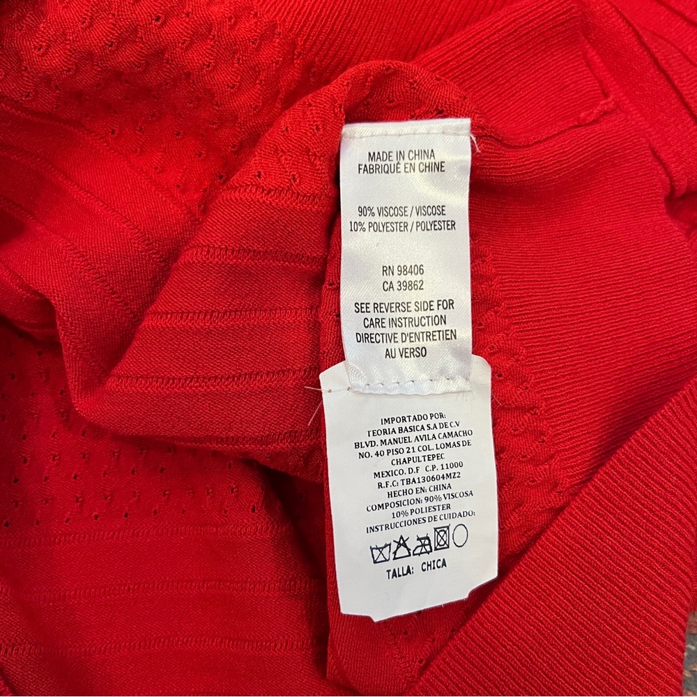 Theory JunJeen Prosecco Top Red Orange Knit Sleeveless - Picture 7 of 7